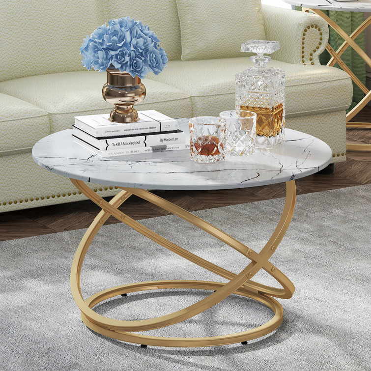 Round glass coffee table sets discount